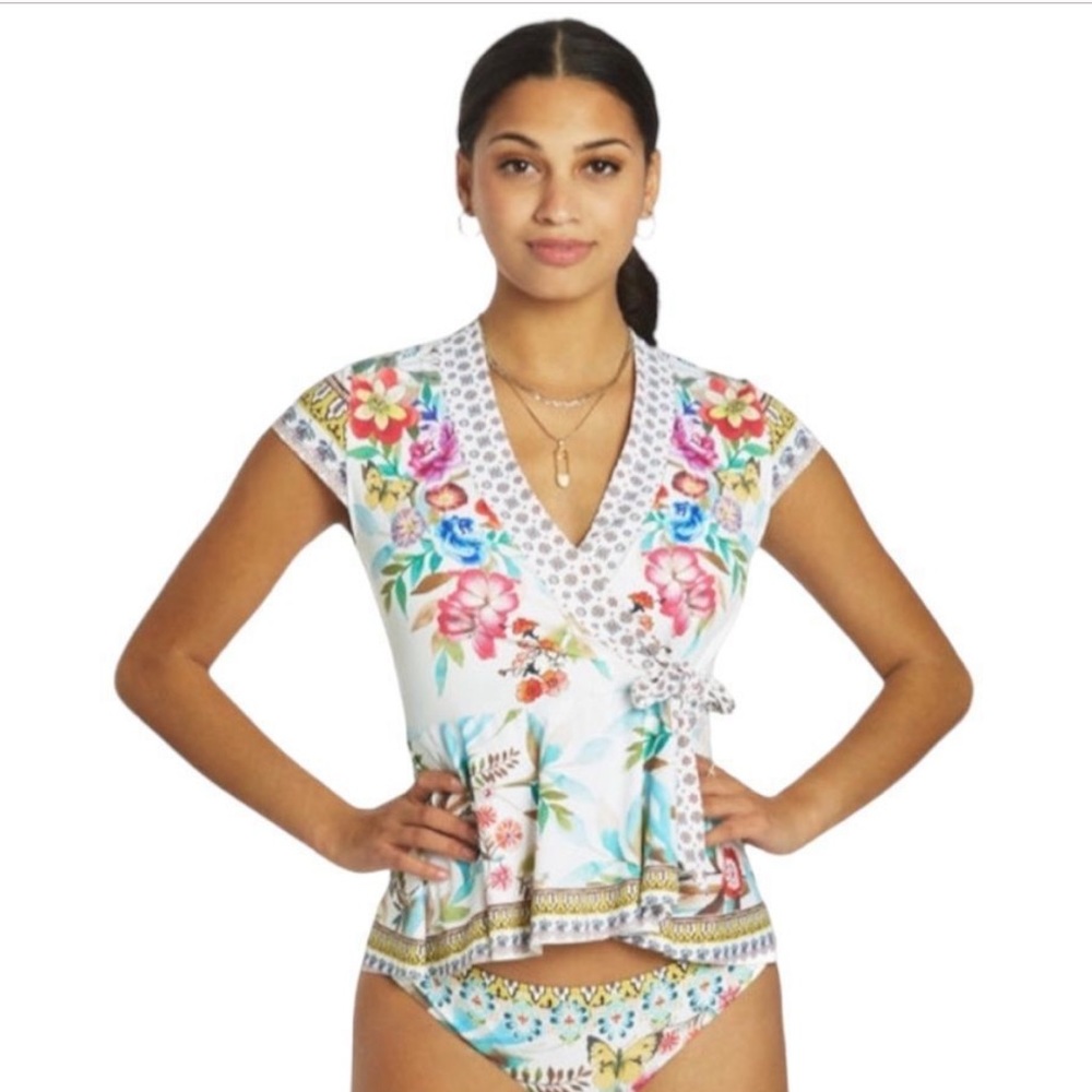 Johnny Was Dreamer Wrap Tankini. New With Tags XL